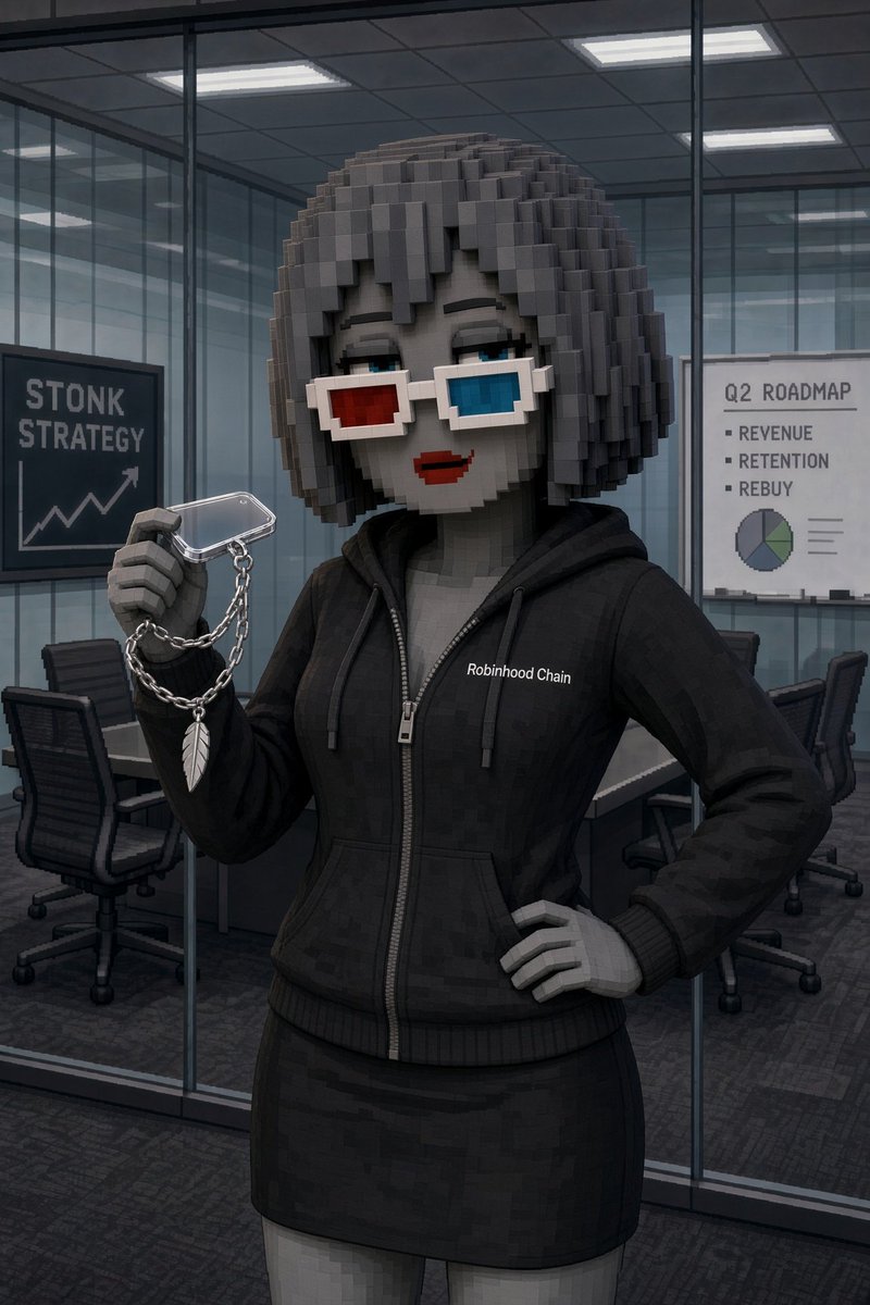 StonkSecretary's tweet photo. @stryke_xyz @RobinhoodCrypto Did ya'll cop the Robinhood Chain swag? It was free and available for like 15m. https://t.co/wqdDZPESax