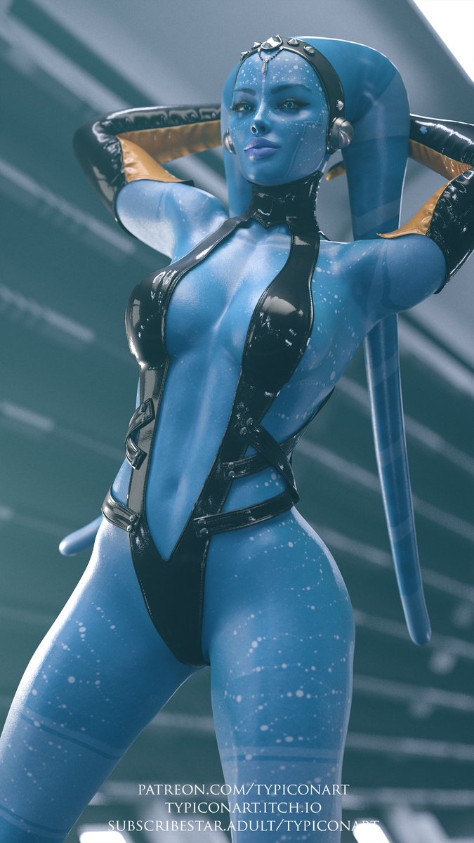 typiconart's tweet photo. Beautiful Blue Twi'lek. https://t.co/BL0uaoruKh