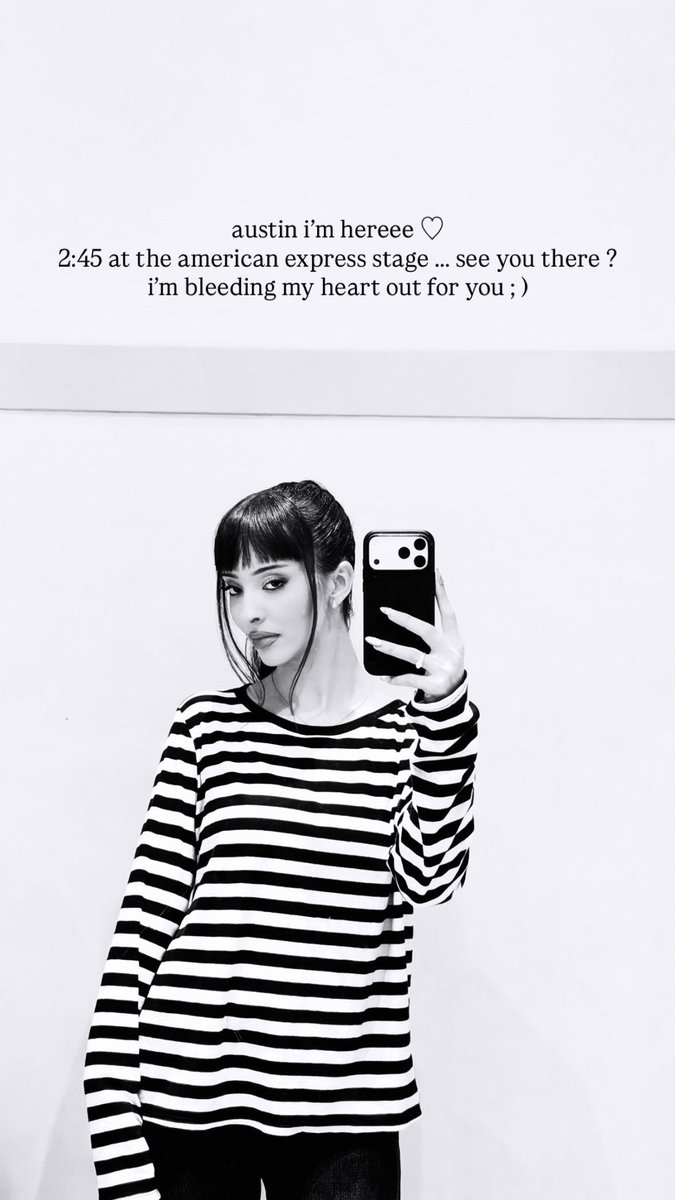 faouziafeeds's tweet photo. “austin i’m hereee ♡
2:45 at the american express stage ... see you there ?
i’m bleeding my heart out for you ;)”
#AustinCityLimits #ACLFestival #acl2026 #faouzia
📸 : @faouzia via Instagram Story https://t.co/PUFexXgwPr