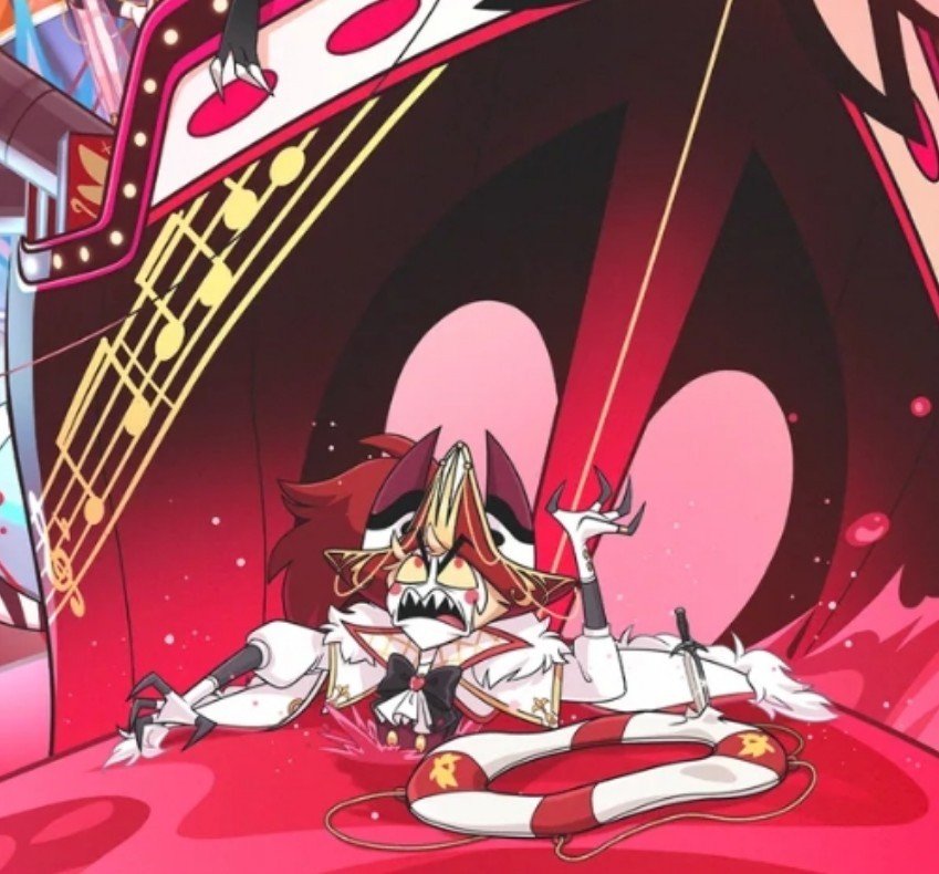 Alastorsfluffy's tweet photo. WHOLE ASS FIGHT going on here btw and the ONLY thing Alastor can pay attention to is LUCIFER gay ass deer #Radioapple #Bambilu https://t.co/f0LfrASCgd