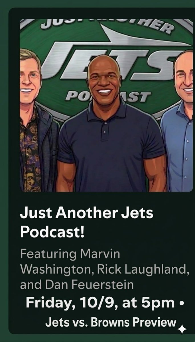 JustanotherJets's tweet photo. Show will be posted at 5pm today, so tune in for the full Jets vs. Browns rundown. 

Subscribe to all upcoming episodes today!
https://t.co/ehRXcBCnI6

@ConnieScouts @Bklyn929 @snyjets @nyjetshistory @NYJetsTFMedia @NYJets_Media @jetsxfactor @Scott44Mitchell https://t.co/UWnRt2jE3Q