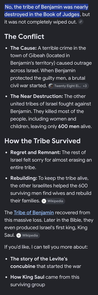 evansj32_12's tweet photo. @GoUncensored Judges 19-21 is the aftermath of a low status "whore" gangbanged to death, and then the predators were protected by the tribe and war erupted. This was quite an example of group punishment, suggest you read it. https://t.co/KQUXRrcLNd