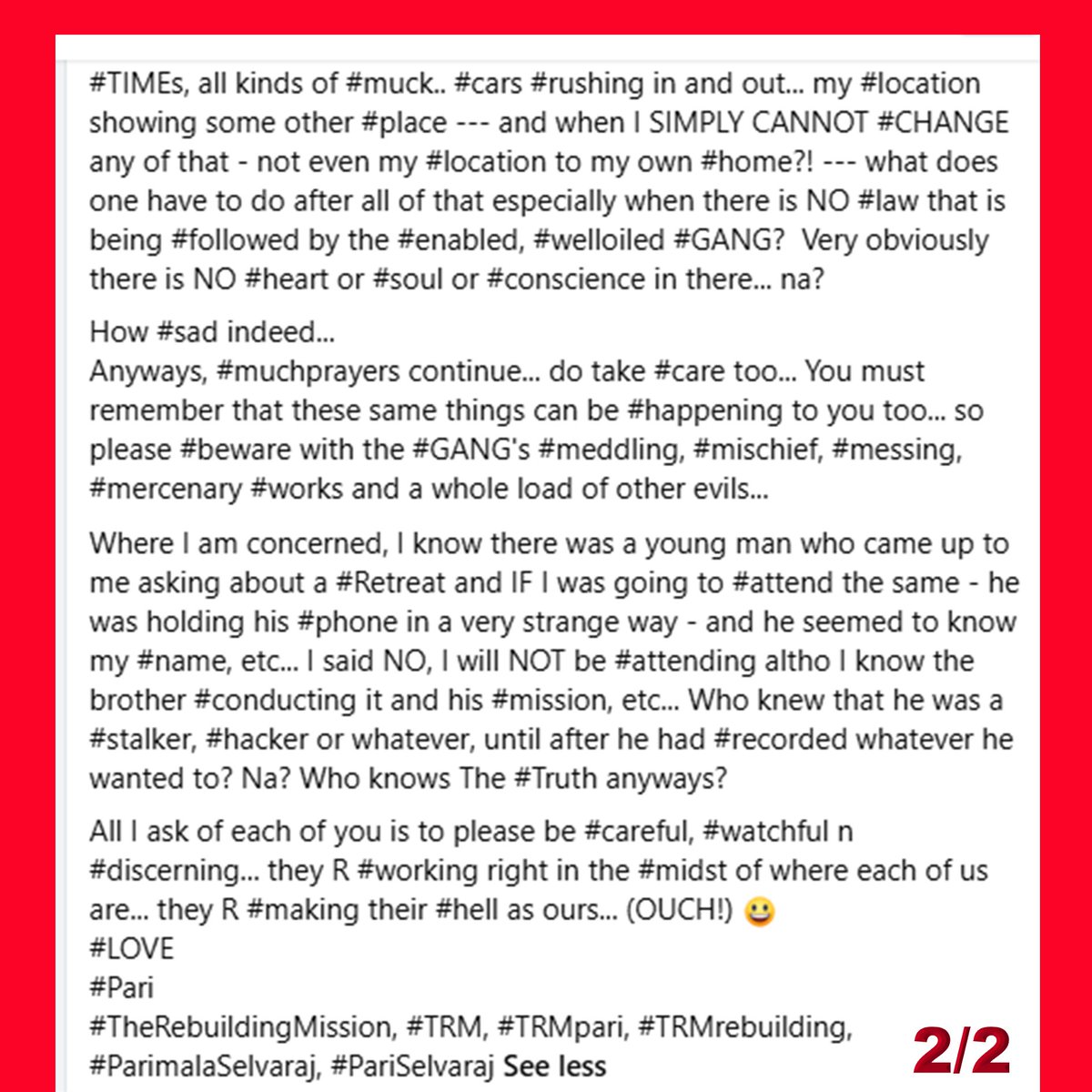 TrmPari's tweet photo. Wasn't able to #login to my X #accounts this evening - after I had done my last session reg that #movie #trailer in #TRMrebuilding.. so after some #attempts n #waiting, I #posted in #Facebook/#writerpari.. #slides R #attached.. NO, I have yet2speak with any of u/any1 wrt #mission https://t.co/oHlGhEbO83