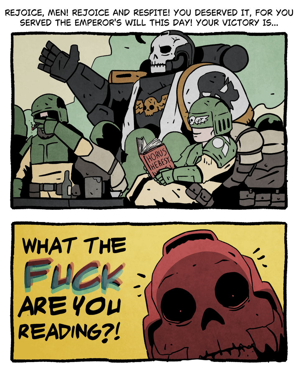 trehammerpaints's tweet photo. Would this be considered the most heretical book in universe? Art by me 
Source: https://t.co/ioBWqqmhtO
Posted by: grimdorables https://t.co/3V6ZqrIeSa