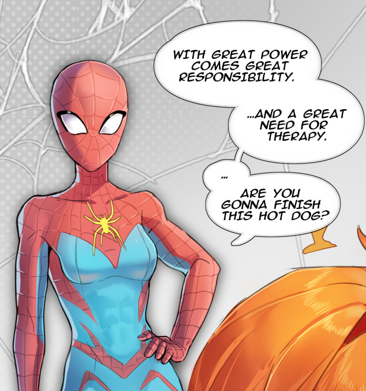 mynexttry's tweet photo. Hi my name is bloom peters and you don't remember me but #winx #spiderman https://t.co/0ZMsM7V3BQ