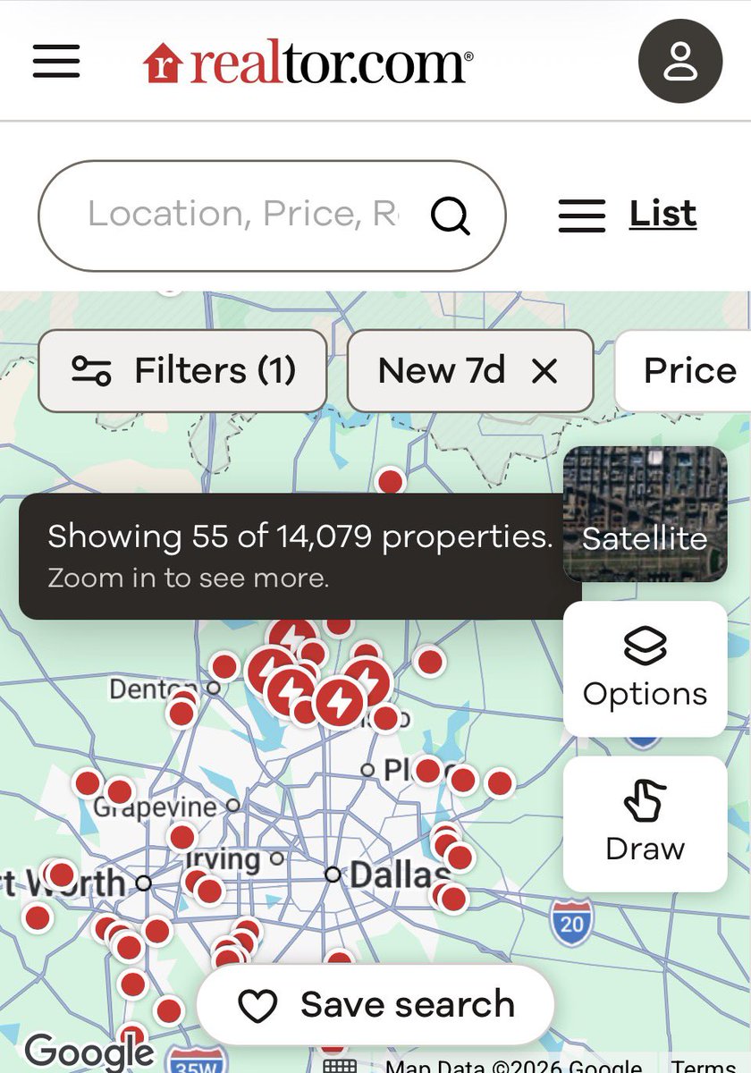 Zeepster123's tweet photo. So is 14,000 new listings this week allot, or is that a normal number for north Dallas? https://t.co/vrKjtCzvim