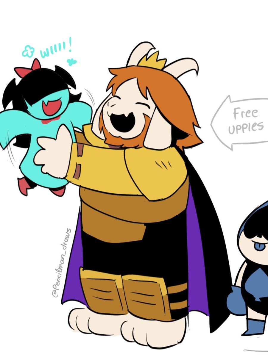 Pencilman_draws's tweet photo. King of uppies #deltarune https://t.co/IxM6whaIBO