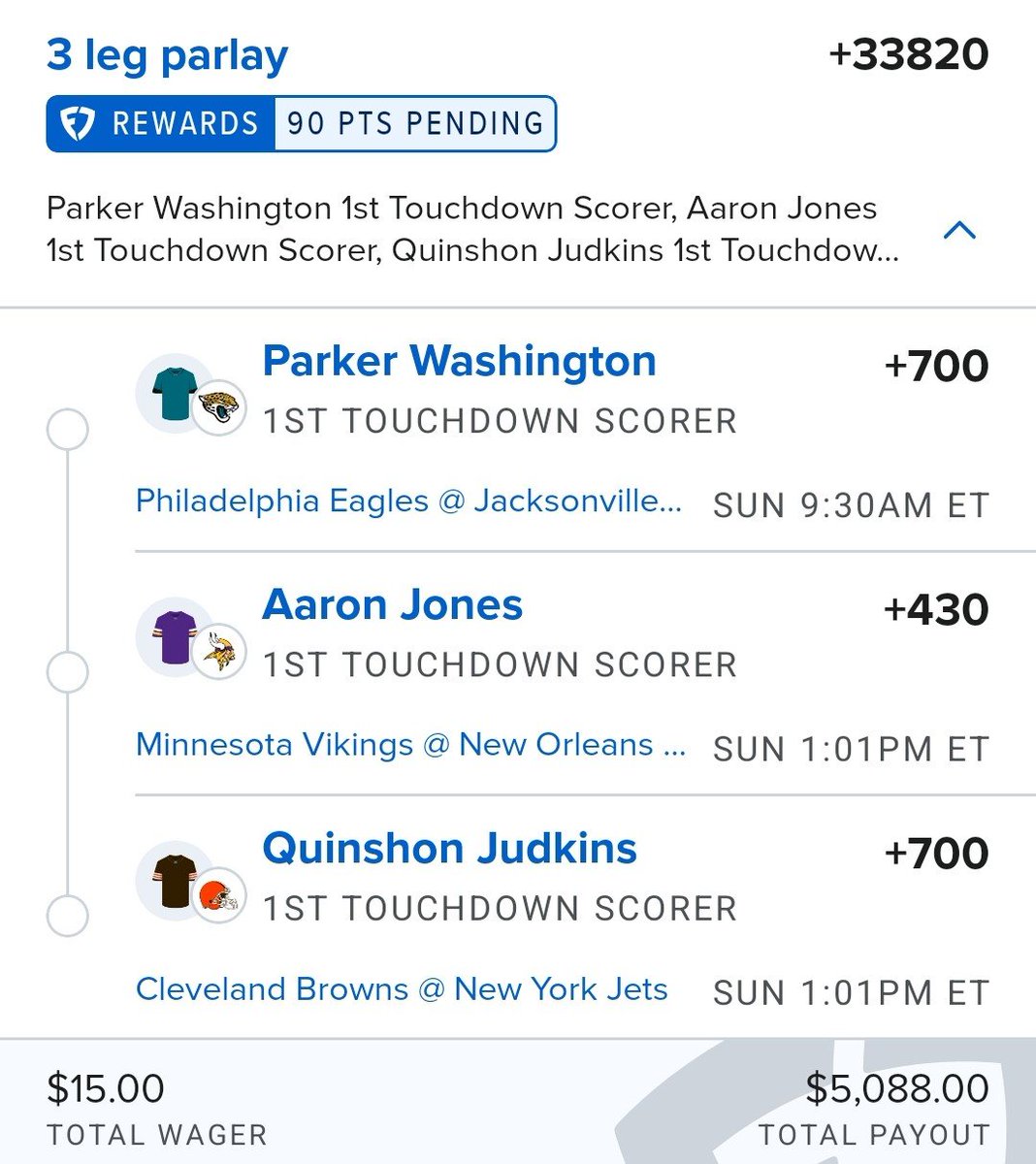 nowellstradamus's tweet photo. First Touchdown scorers . I have seen the future and it's GREEN 🤑 #Fanduel https://t.co/9Qw3Yj1kE2