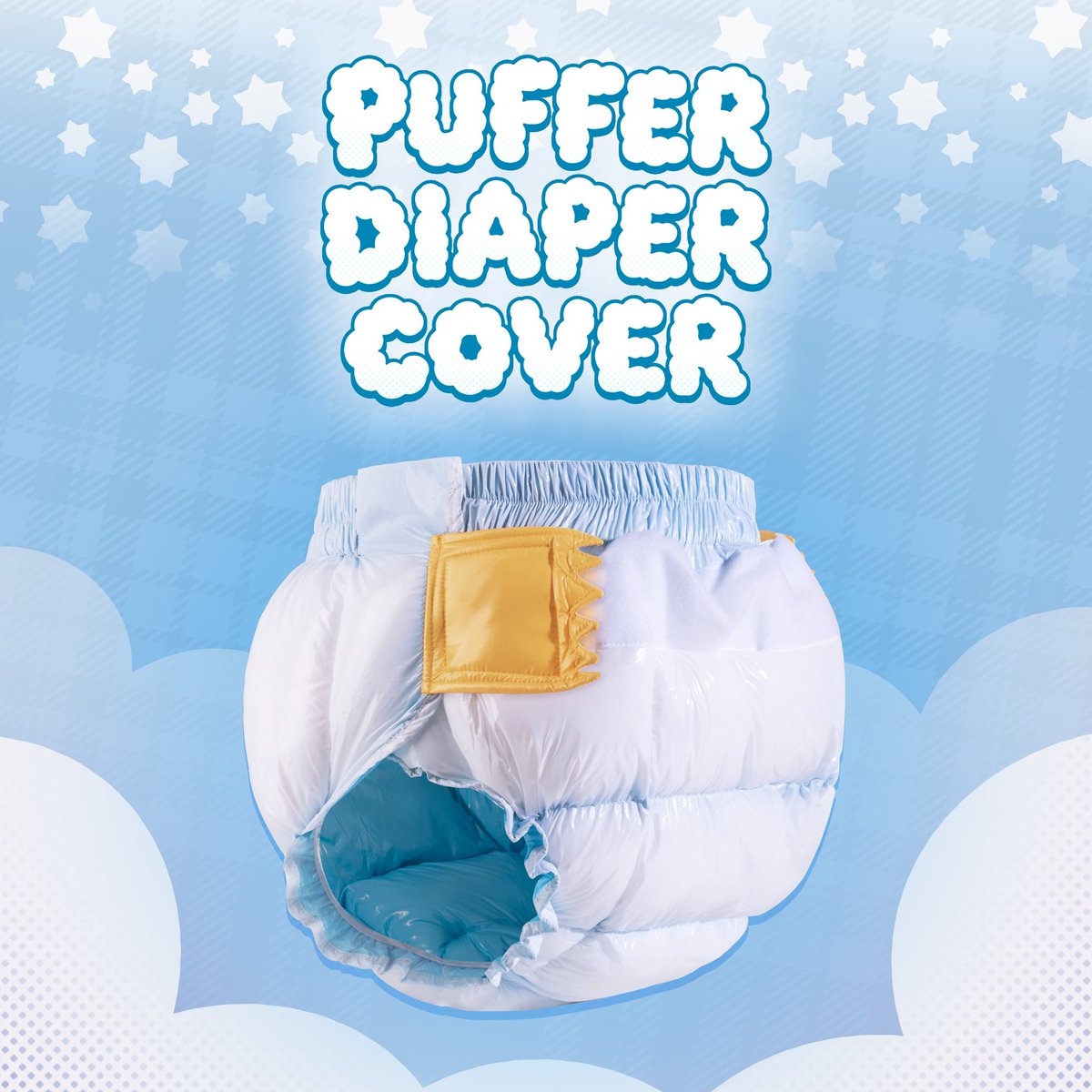 LilComforts's tweet photo. 🚨LIMITED EDITION 🚨

Introducing the Adult Puffer Diaper Cover! 💨

Go 90’s cartoon sheik and hang onto your diapees with our new Puffer Diaper Cover! Put it over your diaper and add an extra layer of waddle to your toddle! Go on pants optional adventures with your friends in the backyard! Hide your playpen escape tools in a place where (for some reason) the Grown-Ups will never expect! It’s so light, yet so bulky! 

Press it down and watch it practically inflate right back up in front of your eyes! It doesn’t matter how much your bratty older cousin calls you “dumb”, this is too cool to miss out on! Better hurry, though! Supplies are limited, but sometimes an AB’s gotta do what an AB’s gotta do!

Now available: https://t.co/Pfi6v1ghPa