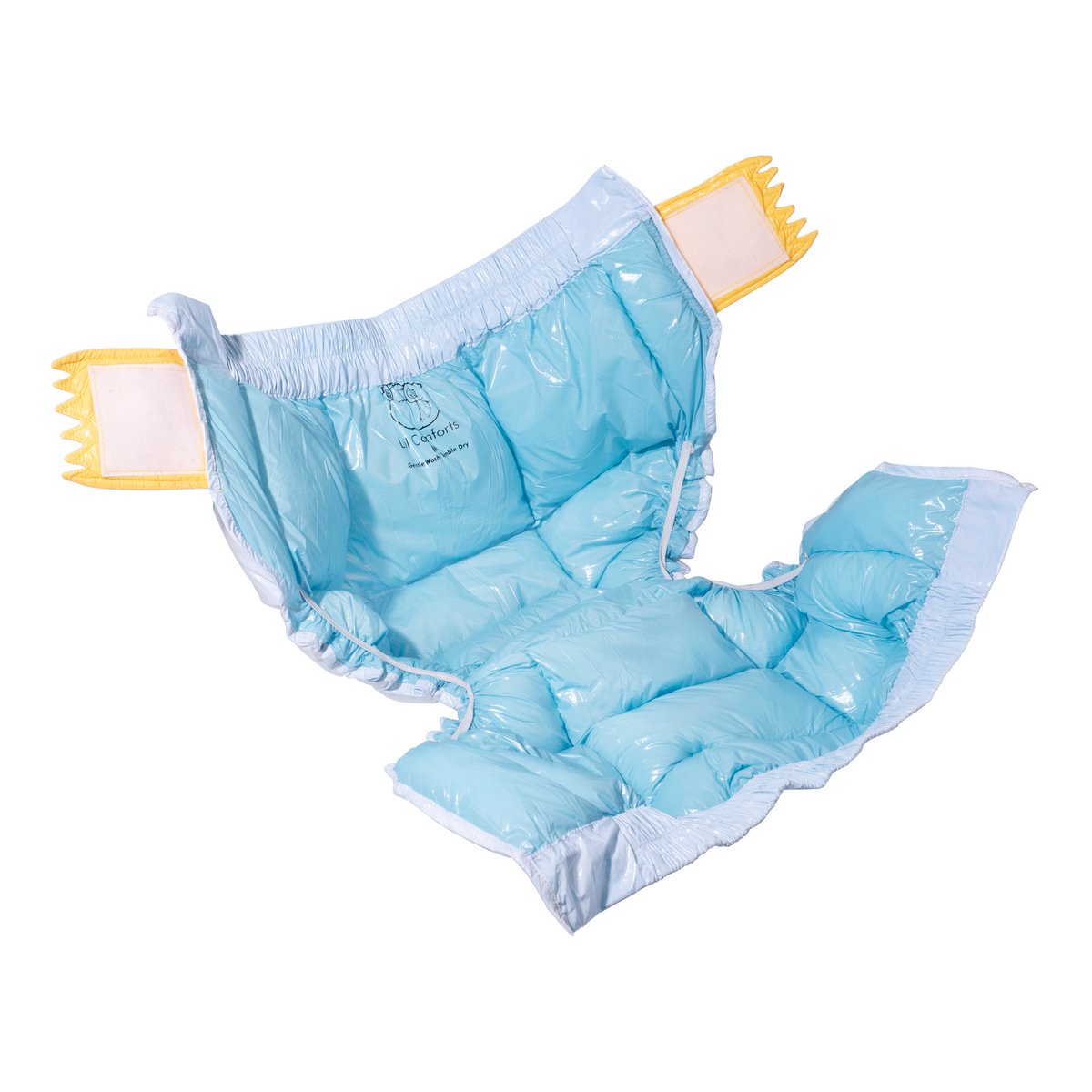 LilComforts's tweet photo. 🚨LIMITED EDITION 🚨

Introducing the Adult Puffer Diaper Cover! 💨

Go 90’s cartoon sheik and hang onto your diapees with our new Puffer Diaper Cover! Put it over your diaper and add an extra layer of waddle to your toddle! Go on pants optional adventures with your friends in the backyard! Hide your playpen escape tools in a place where (for some reason) the Grown-Ups will never expect! It’s so light, yet so bulky! 

Press it down and watch it practically inflate right back up in front of your eyes! It doesn’t matter how much your bratty older cousin calls you “dumb”, this is too cool to miss out on! Better hurry, though! Supplies are limited, but sometimes an AB’s gotta do what an AB’s gotta do!

Now available: https://t.co/Pfi6v1ghPa