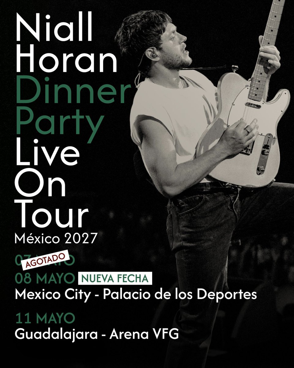 NiallOfficial's tweet photo. first mexico city date sold out so quick i had to add another one ! 

tickets go on sale monday . sign up for tomorrow’s presale at https://t.co/le2fGU938z https://t.co/DgGHTQWbJf