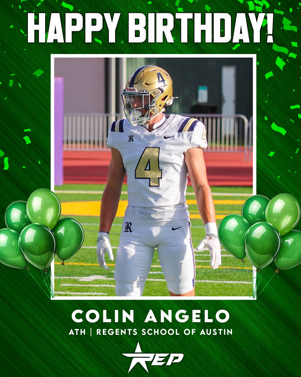 REPFootballRec's tweet photo. Happy Birthday to Colin Angelo! 🎉🏈 

Wishing you a great day and an even better season ahead from everyone at REP Football!  

#REPFootball #EveryREPMatters #FootballRecruiting https://t.co/x2ICunLklA
