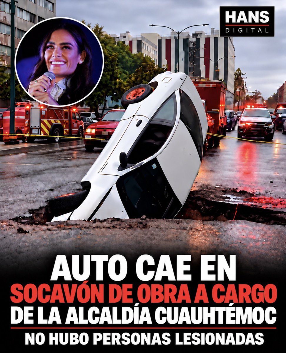 Hans2412's tweet photo. AUTO CAE EN EXCAVACIÓN DE UNA OBRA DE LA ALCALDÍA CUAUHTÉMOC

Un vehículo cayó en una oquedad en Prolongación Lerdo 311, en Tlatelolco, donde Servicios Urbanos de la alcaldía Cuauhtémoc realiza trabajos de reparación. La demarcación informó que no hubo personas lesionadas y que su área de Siniestros contactará a la persona propietaria para dar seguimiento al caso.

Los trabajos comenzaron tras la formación del socavón, cerca del Hospital General de Zona No. 27 del IMSS. La alcaldesa responsable de la demarcación es Alessandra Rojo de la Vega; la Dirección General de Servicios Urbanos prevé concluir la reparación este viernes.

Ayer, el PAN nombró a Rojo de la Vega coordinadora de la defensa de la patria, la familia y la libertad en Cuauhtémoc, rumbo a las elecciones de 2027.
