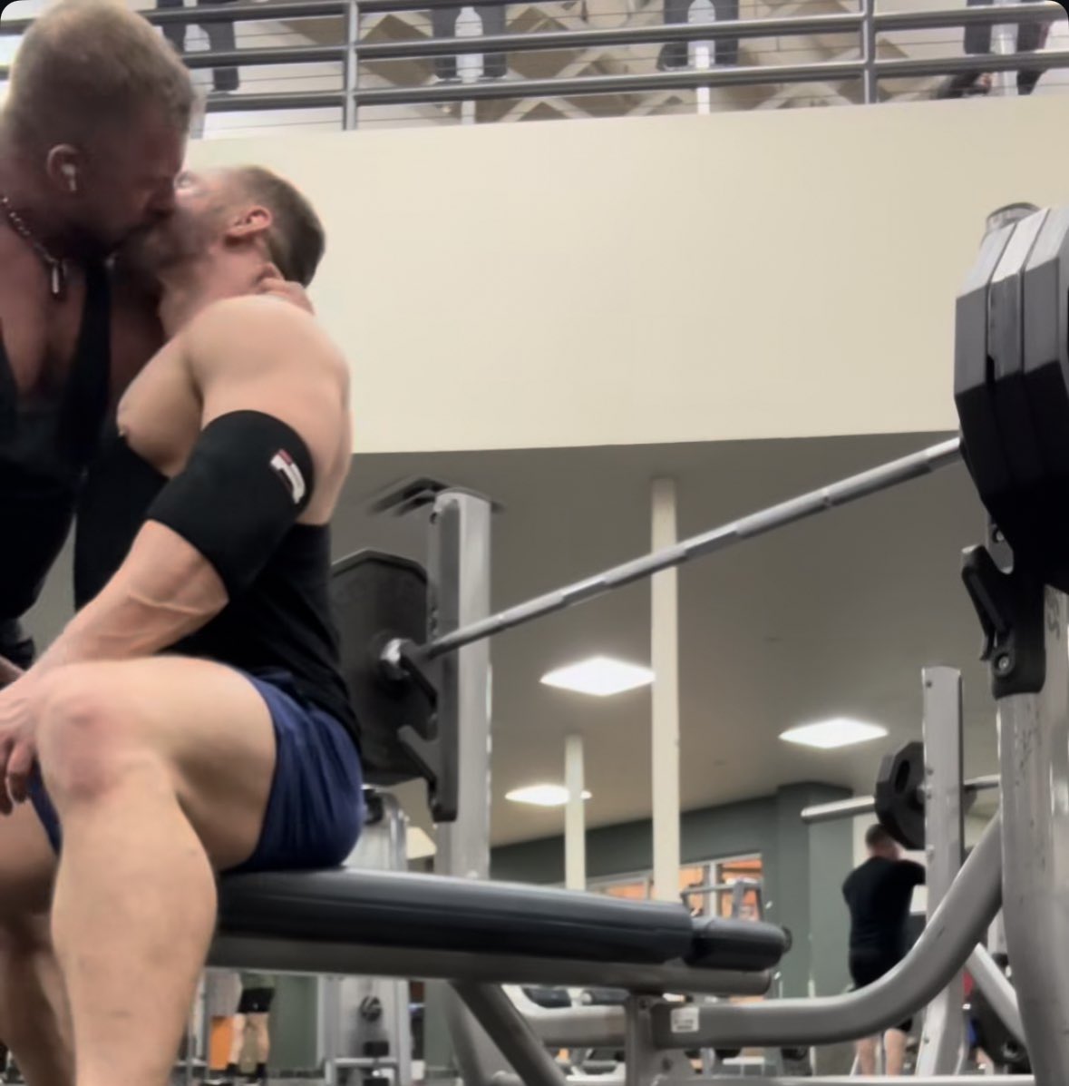 ReddCinema's tweet photo. Doesn’t matter, straight, gay or other spectrum. this should be an automatic ban. The gym is not your home. https://t.co/3nn98x07xx