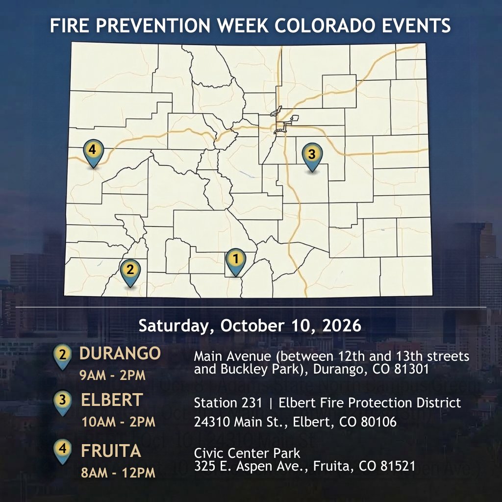 COStateFire's tweet photo. Keep your home safe by recycling your lithium-ion batteries the right way. Throwing these batteries in the regular trash or recycling bins is dangerous because they could catch fire. Recycling them at an official drop-off location is always the safest choice.

Tomorrow, we are co-hosting family-friendly events across Colorado for Fire Prevention Week! If you are heading to the Fruita event, Mesa County Hazardous Waste Disposal will be there providing free battery collection! Bring your old power tools and device batteries to toss right into their bin. Learn more about the events at https://t.co/sOdgLnlsuX.

Come join the fun and learn more about lithium-ion battery safety. Can't make it? Visit https://t.co/5p9P78cnH5 to find a recycling spot near you.

#FirePreventionWeek #SafeCharging #FireSafety #FirePrevention #BatterySafety #CommunityRiskReduction @MesaCountyNews @NFPA
