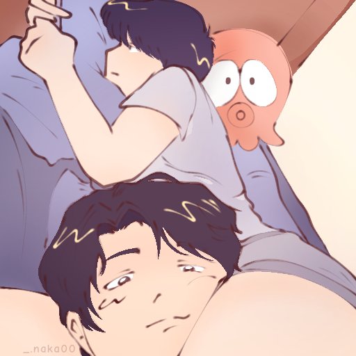 _naka00's tweet photo. QUICK MATSUNAKA DRAWING!! 
Originally it was gonna be Hirose but, yeah. Sorry 😢

"How clingy are you?"

"This clingy." 

#goforitnakamura #matsunaka #nakahiro 🐬🐙 https://t.co/5jskOiUzQl