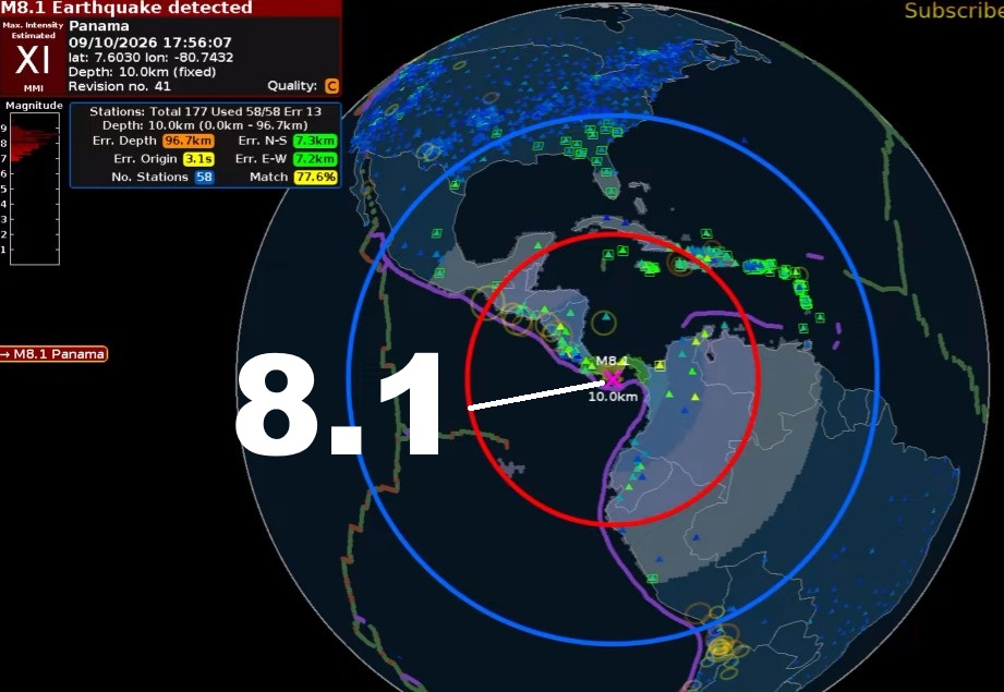 earthquakejapan's tweet photo. パナマでマグニチュード8.1の地震が発生！！ https://t.co/6UrUcx7Mwo