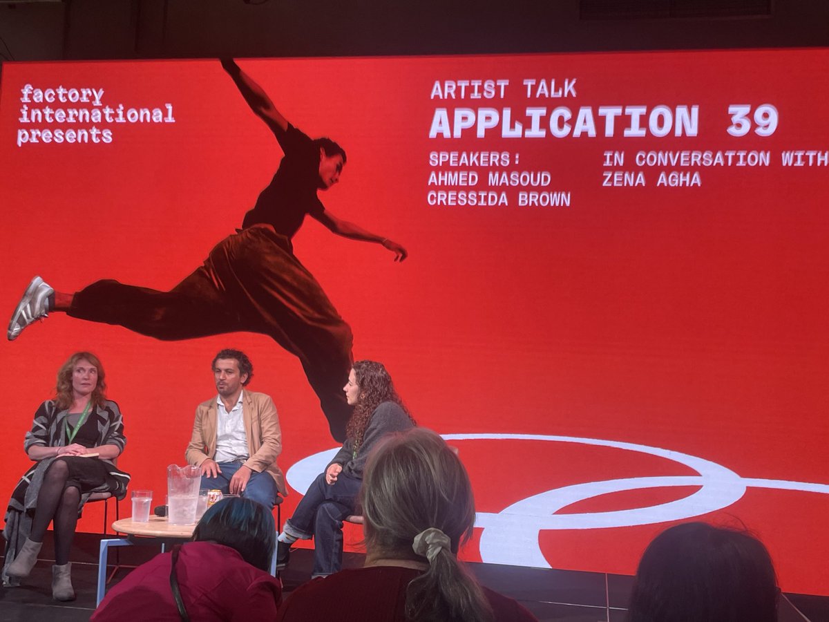 commapress's tweet photo. Great to see a full house for tonight’s performance (and pre-show talk) of Ahmed Massiud’s Application 39 at @factoryintl - an adaptation and update of a short story originally commissioned for Palestine -+ 100. https://t.co/t87zL5J93o