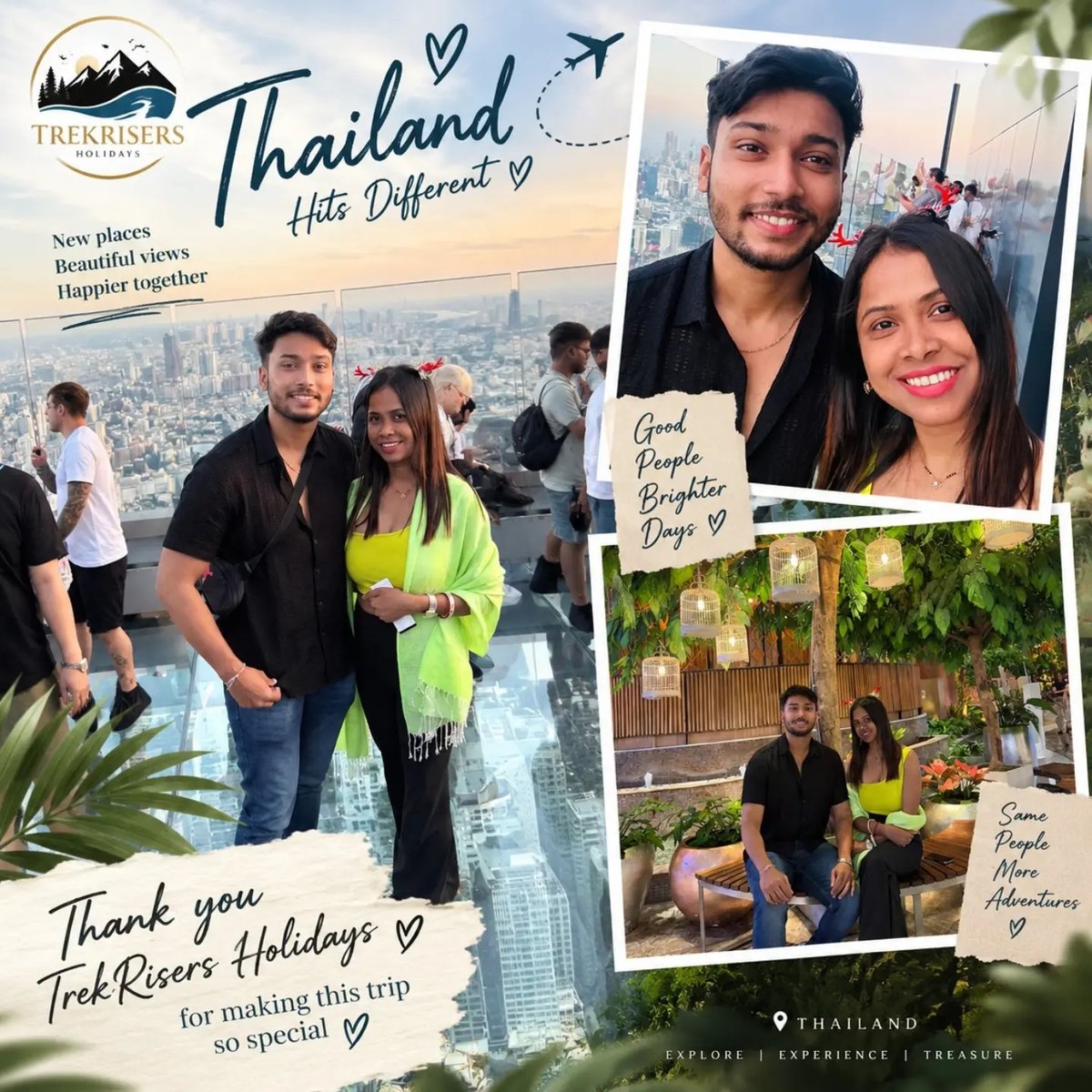 lucy_seg's tweet photo. Thailand memories that stay with you long after the trip ends. From breathtaking city views to beautiful moments together, this couple made unforgettable memories with TrekRisers Holidays. Here’s to more adventures together. https://t.co/vs5H6qwCBn