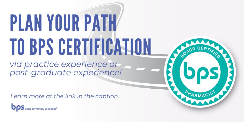 BPSweb's tweet photo. Board certification isn’t limited to one type of pharmacist. BPS supports multiple pathways for pharmacists to pursue #BPS Board Certification. Explore today at https://t.co/ebpx5UXC9N https://t.co/nUsOJw2MrP