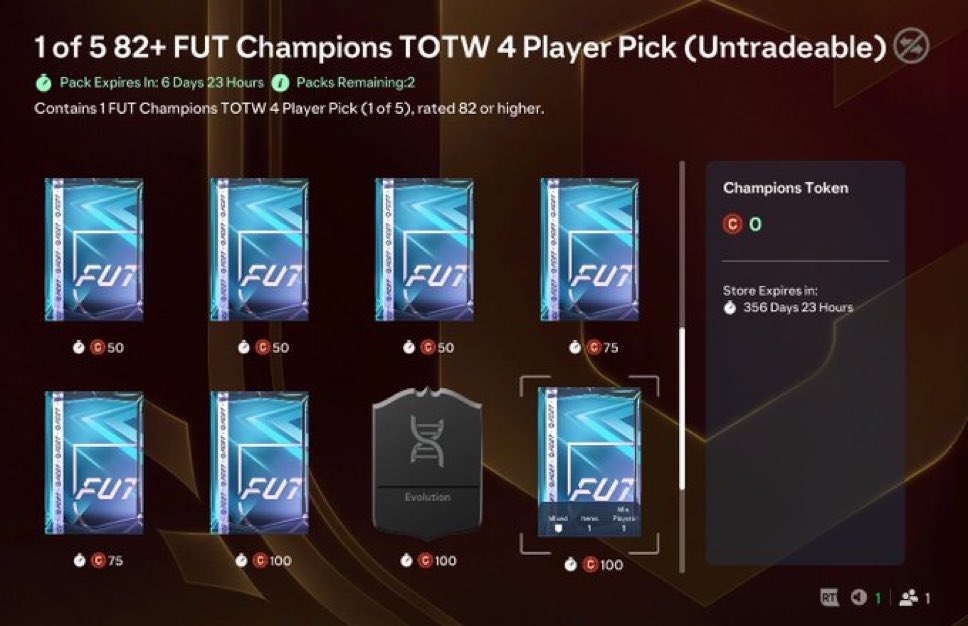 LeOnzeFUT's tweet photo. 🚨Le PP 1/5 82+ est finalement disponible pour 100 jetons dans les récompenses Futchampion 🔥✅

Les joueurs holographiques sont aussi packable 😴 https://t.co/yhNT2NQVQO