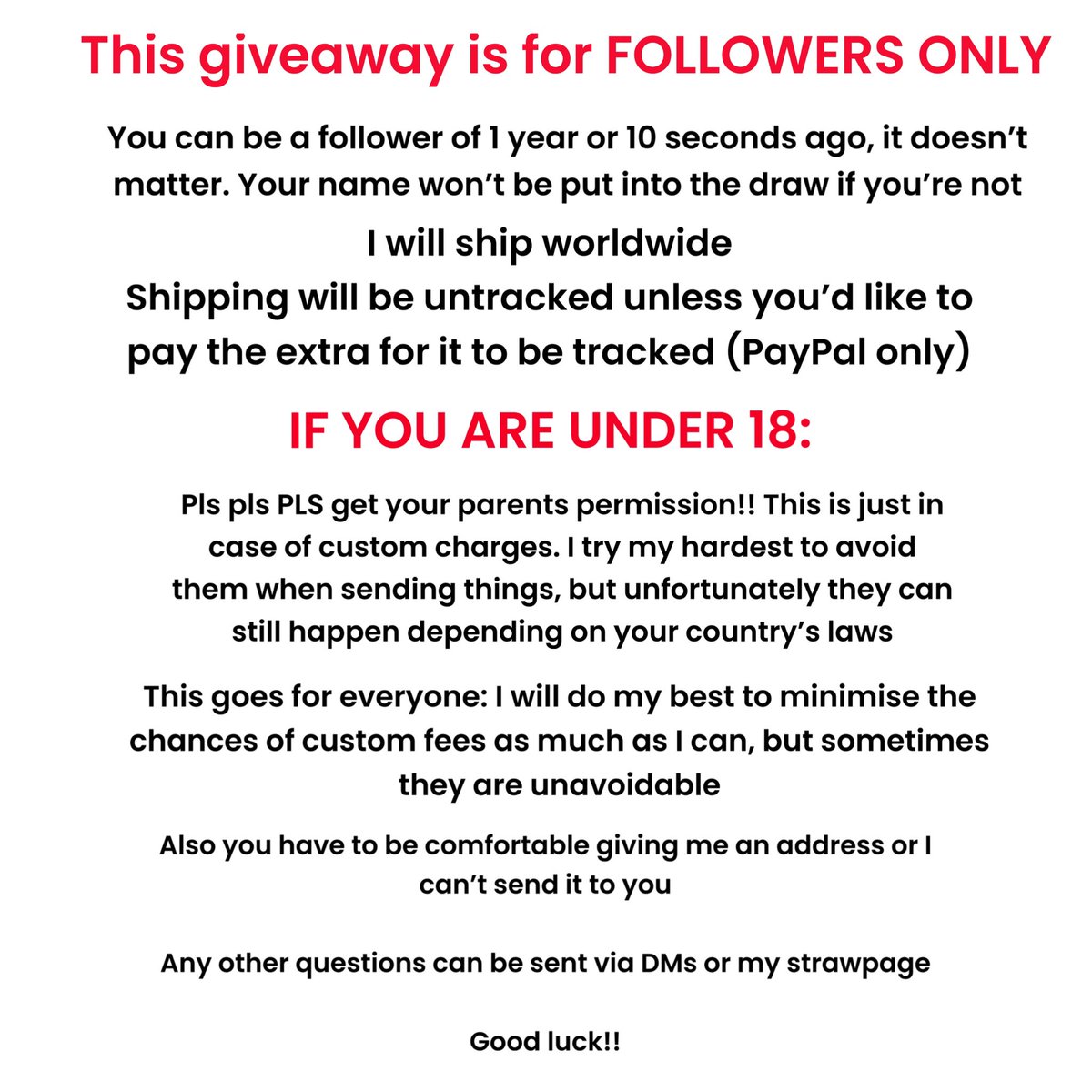 spardafied's tweet photo. Okay here we go FINALLY
My 1k follower giveaway!!!
All you have to do is retweet this and you’ll be entered, good luck!!

PLEASE MAKE SURE TO READ THE SECOND SLIDE BEFORE RT https://t.co/PSdOoME43F