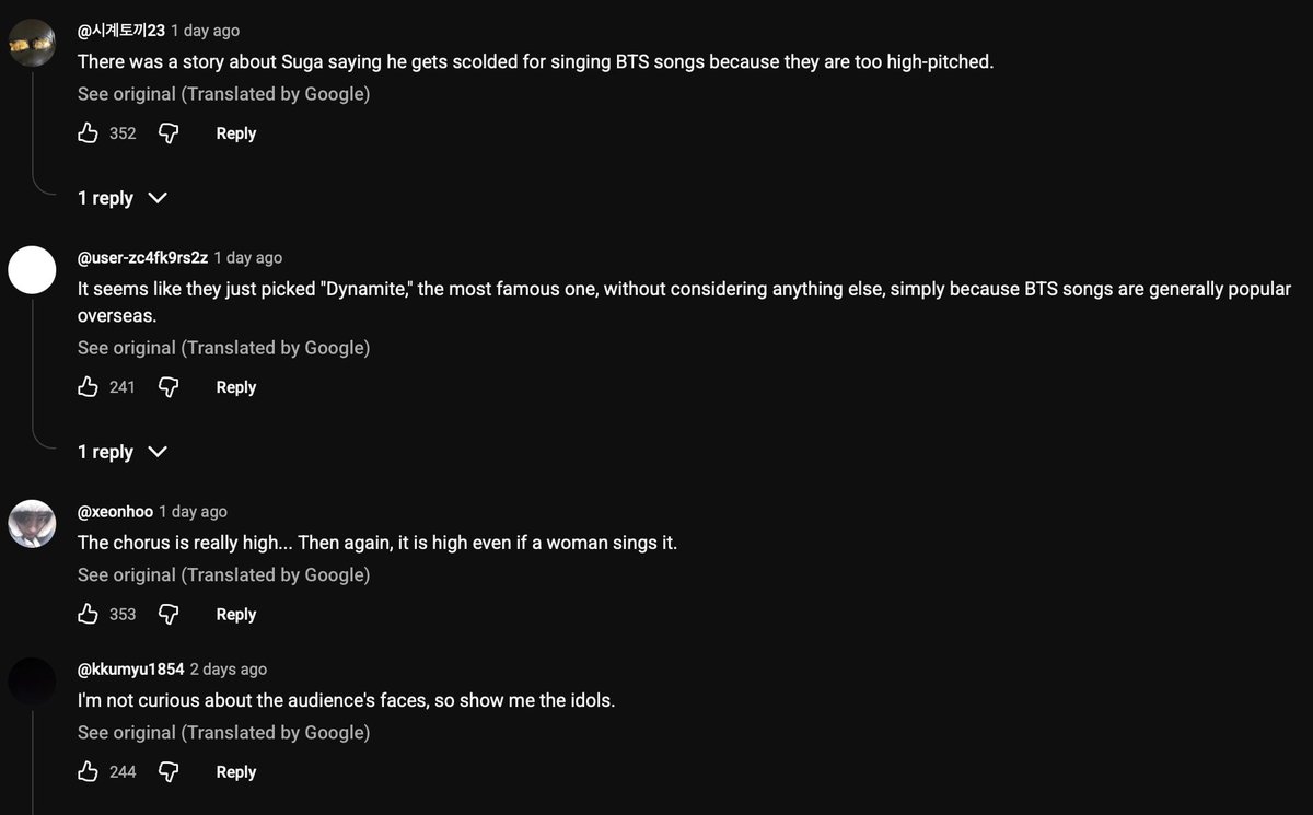 BTSOriented's tweet photo. KBS shared the video of K-pop groups covering Dynamite as the closing song of their K-pop festival, and let’s just say Koreans weren’t impressed. 
A lot of people seem to have learned the hard way that BTS songs are much harder to sing than they make it sound… 😭 https://t.co/YVd7qywing