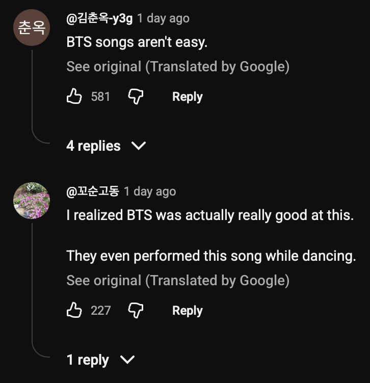 BTSOriented's tweet photo. KBS shared the video of K-pop groups covering Dynamite as the closing song of their K-pop festival, and let’s just say Koreans weren’t impressed. 
A lot of people seem to have learned the hard way that BTS songs are much harder to sing than they make it sound… 😭 https://t.co/YVd7qywing