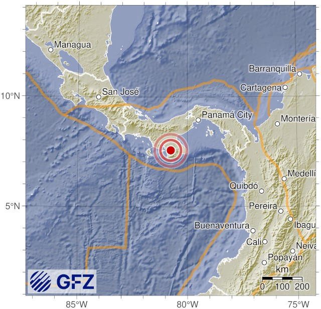 FaytuksNetwork's tweet photo. A magnitude 7.6 earthquake has struck southern Panama.

The U.S. National Tsunami Warning Center has issued an alert for a potential tsunami threat affecting Panama, Colombia, Costa Rica, Ecuador, Peru, Nicaragua, Guatemala, El Salvador, and Mexico. https://t.co/cpFxJgRSeE