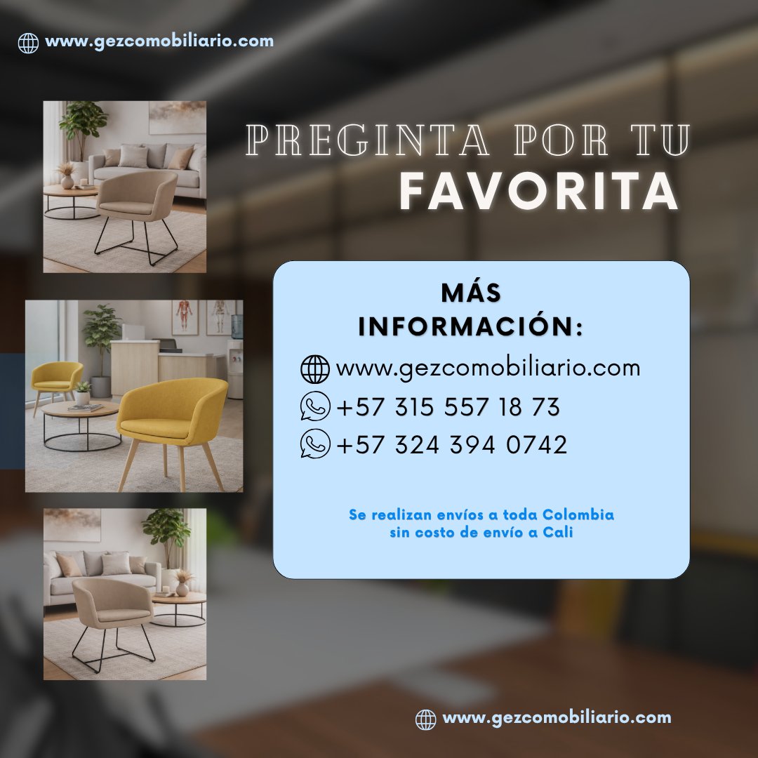 Gezcomobiliario's tweet photo. Familia BOOM PRO 
Silla disponible en video:
🏅BOOM PRO base kore
🏅BOOM PRO base Swiss
🏅BOOM PRO base Woodie
🏅BOOM PRO Trineo
🏅BOOM PRO Giratoria en aluminio

Disponible para elevar tu espacio
📞 +57 310 742 2665
📍 Calle 11 #16-36 B/ Bretaña, Cali
🌐 https://t.co/jL0zqLsYMu https://t.co/YNt4EYJAKI