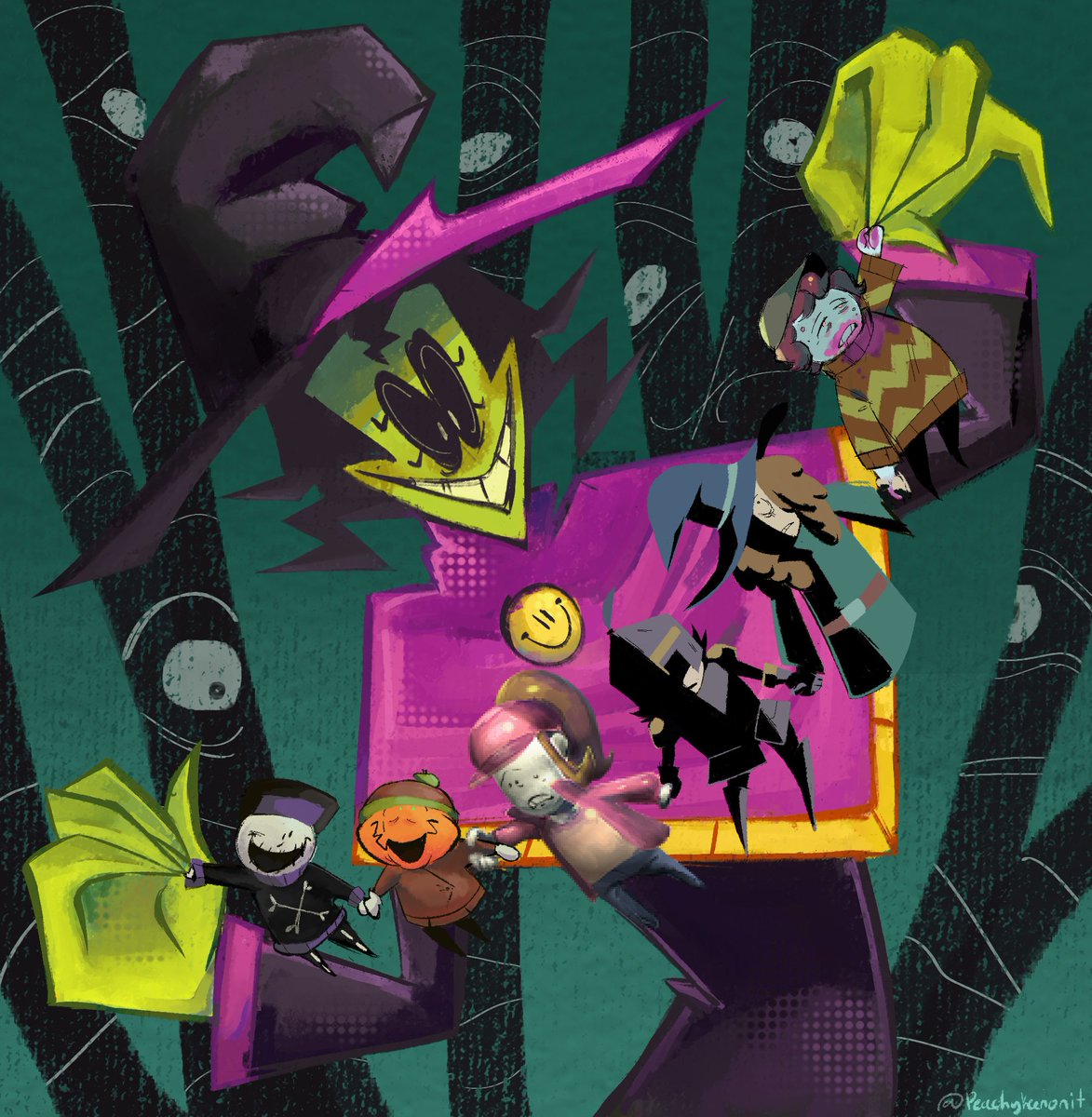 Peachykeenonit's tweet photo. Well? what DO you wanna play? #spookymonth https://t.co/TYWSdftFL3