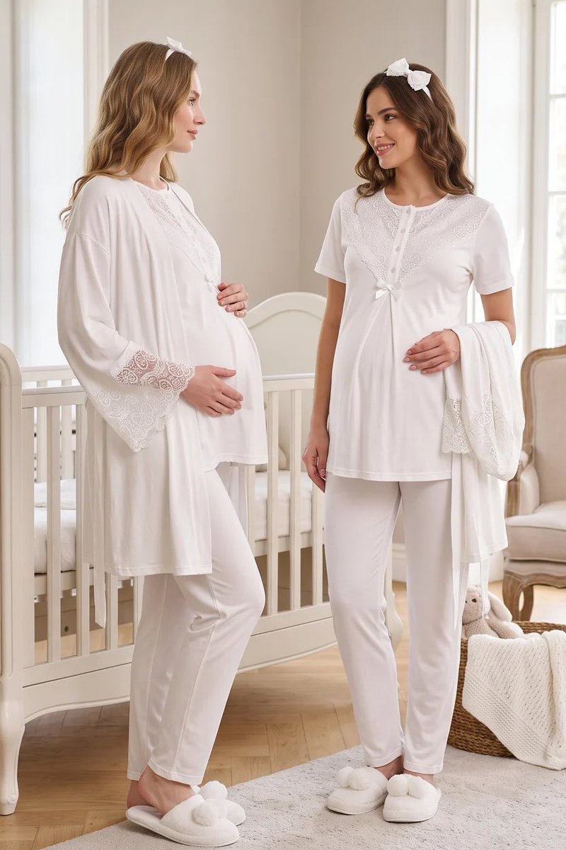 biggshopycom's tweet photo. Lace Collar 3-Piece Maternity Feeding-Friendly Pajama & Lace Sleeve Robe Set Ecru - Z3474
#biggshopy #pregnant #pregnancy #postpartum #maternity #nursing #grossesse #enceinte #schwangerschaft #mothers #baby #clothes #clothing
https://t.co/722qaN5AQo https://t.co/iHmKwhSzUU
