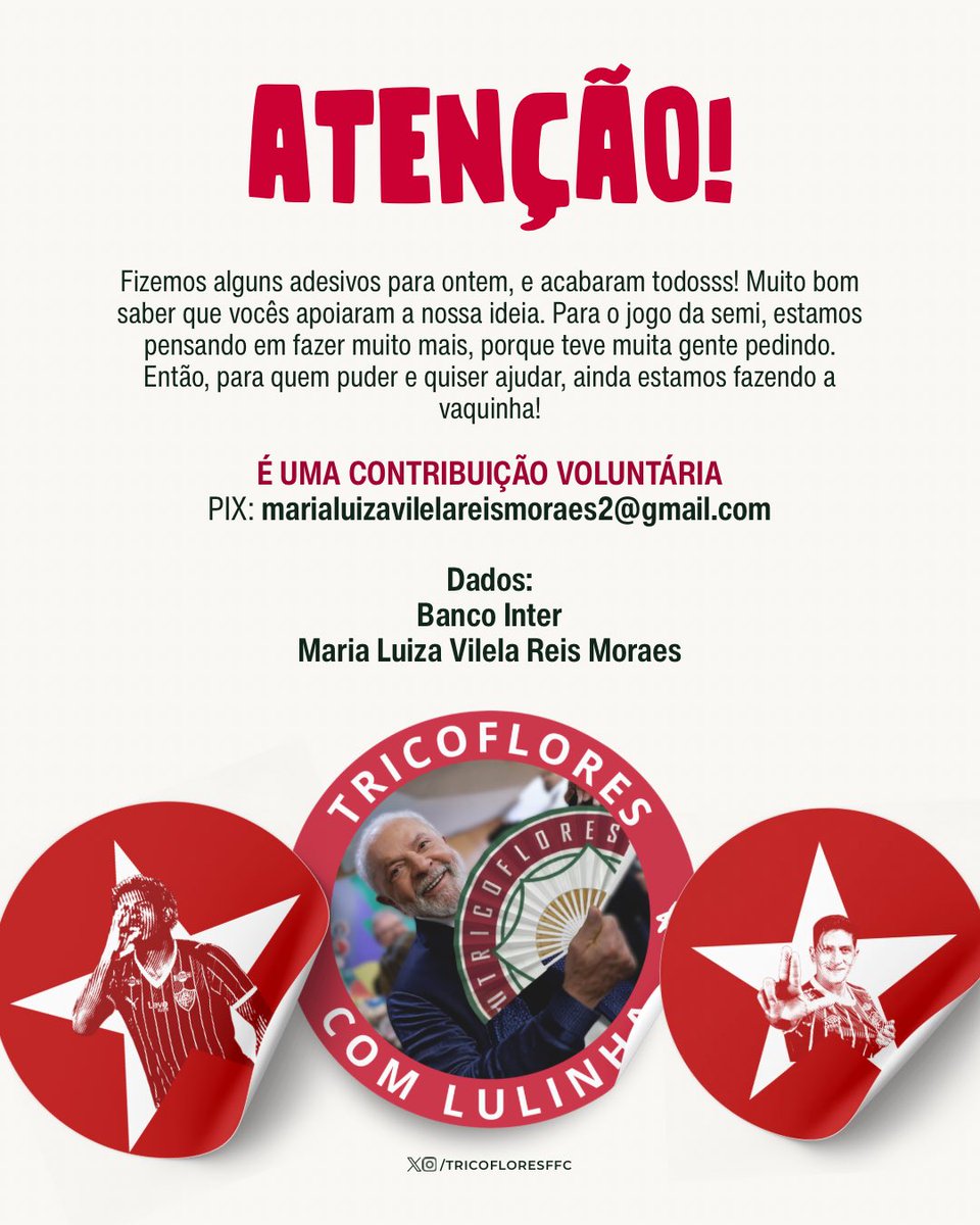 tricofloresffc's tweet photo. ATENÇÃO! ❤️🌟 https://t.co/pSTZw2mYEZ