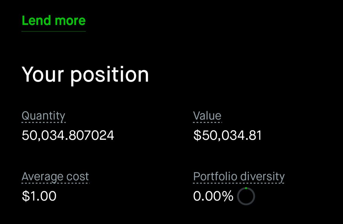 WadeBitcoin's tweet photo. $usdg lent on @RobinhoodApp at 7% real time is pretty sweet. This is beginning day 4 on $50k. https://t.co/GqEDrpusQi