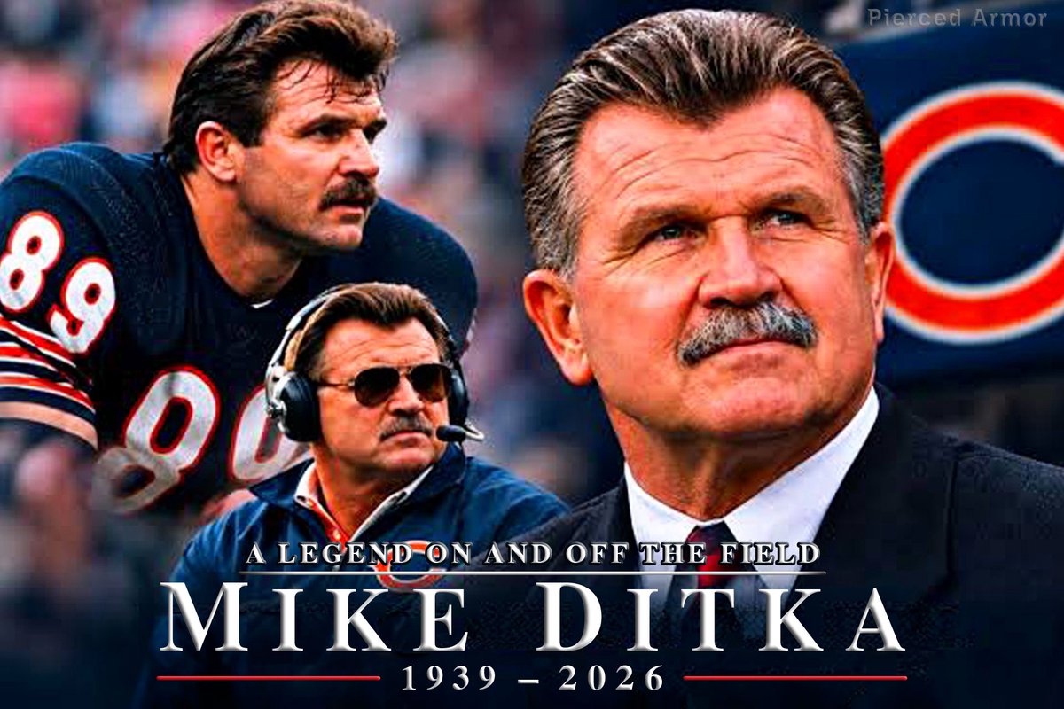 PiercedArmor's tweet photo. Rest in peace, Mike Ditka.

A true American NFL icon &amp; patriot.

He stood firm against those who hate this country and had no tolerance for kneeling during the Anthem.

America was better with men like him. He will be deeply missed.

#MikeDitka #RIPDaCoach https://t.co/TwYMuJUqD9