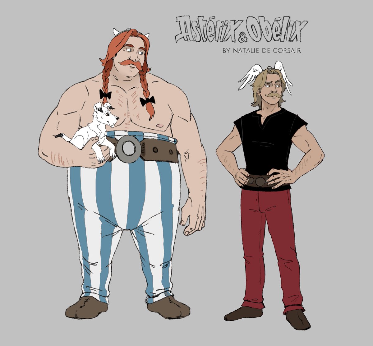 natalie_corsair's tweet photo. An addition to my previous Asterix post &amp; for those who remember him!
I drew a small animation and doodled a couple more things. Plus, Obelix is here, too, since many of you wanted to see him in my style https://t.co/DfRcdVmjZY