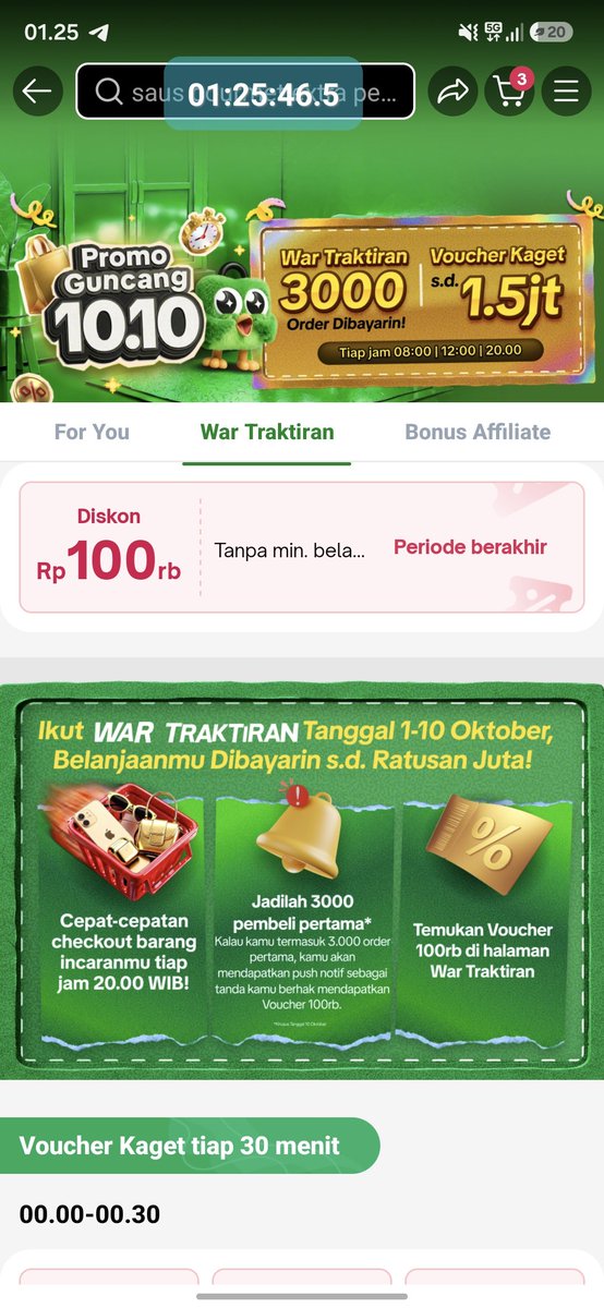 acengb8f9's tweet photo. @i_m_mortal_ Mau nanya, Apakah ini voucher kaget yg CO jam 8 tadi? https://t.co/Uuxw4USsUw