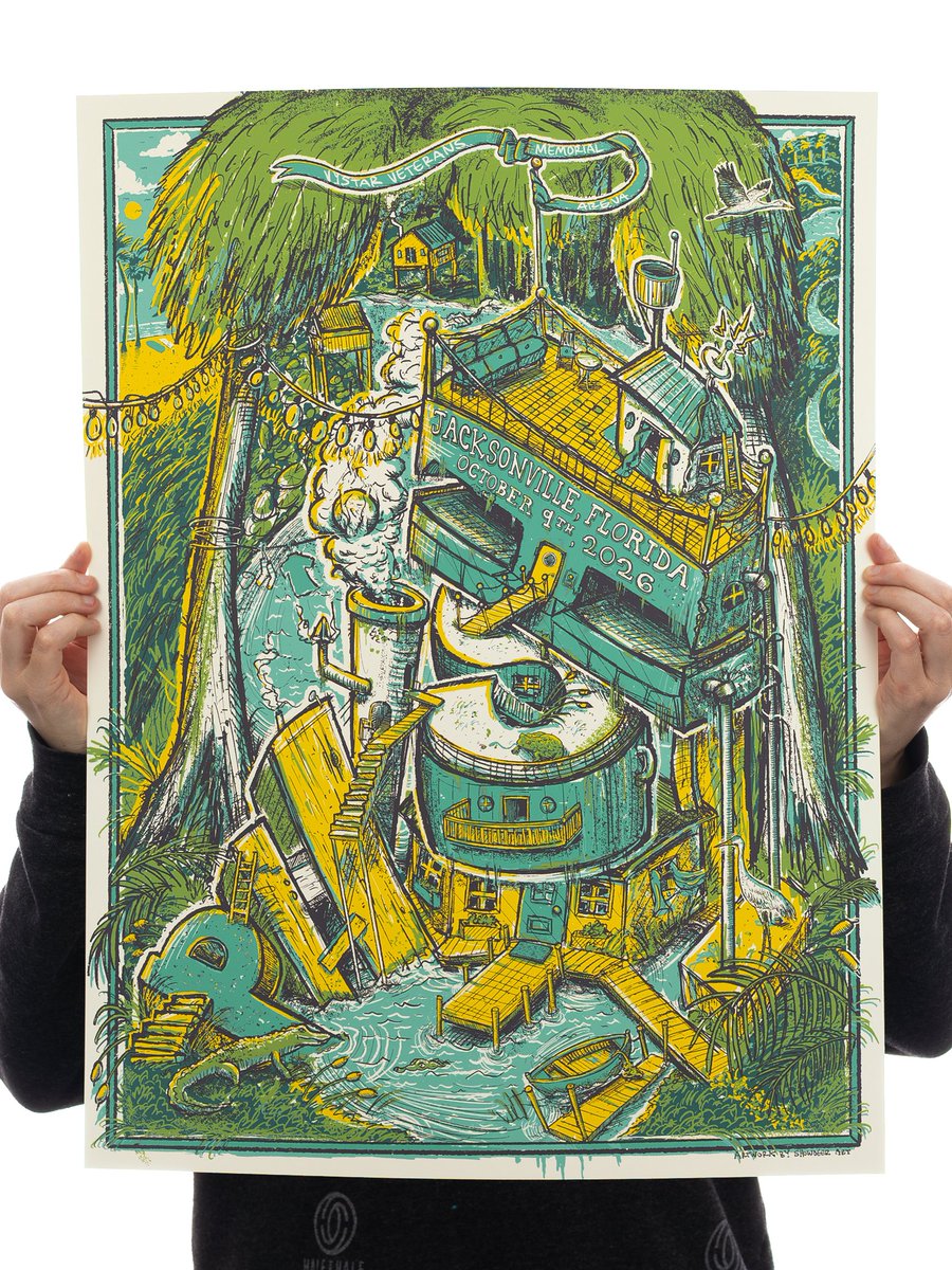 phish's tweet photo. Tonight! VyStar Veterans Memorial Arena
Jacksonville, FL
Tickets: https://t.co/kaCKWiet9m
Doors 6PM / Show 7PM 
LiveStream Exclusively with LivePhish With!
Poster by Showdeer https://t.co/Vk3IeaCXts