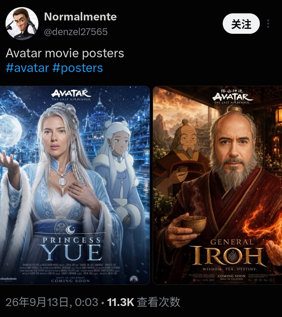 Slay_that_'s tweet photo. @denzel27565 Interesting. A white supremacist created a film poster for a piece rooted in Asian culture, with white actors in the lead roles. https://t.co/LtEj5ByBnW