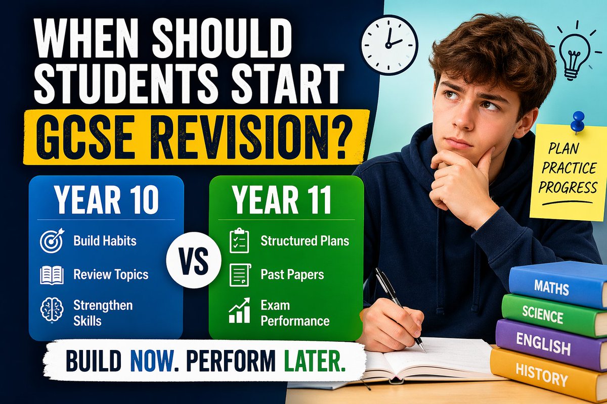 121Privatetutor's tweet photo. When should students start GCSE revision — Year 10 or Year 11?
Book a free trial here: https://t.co/c1l6vRVFcn
#GCSE #RevisionTips #Education #StudySmart #ParentsGuide #Tutoring https://t.co/3E4BhgZFUK
