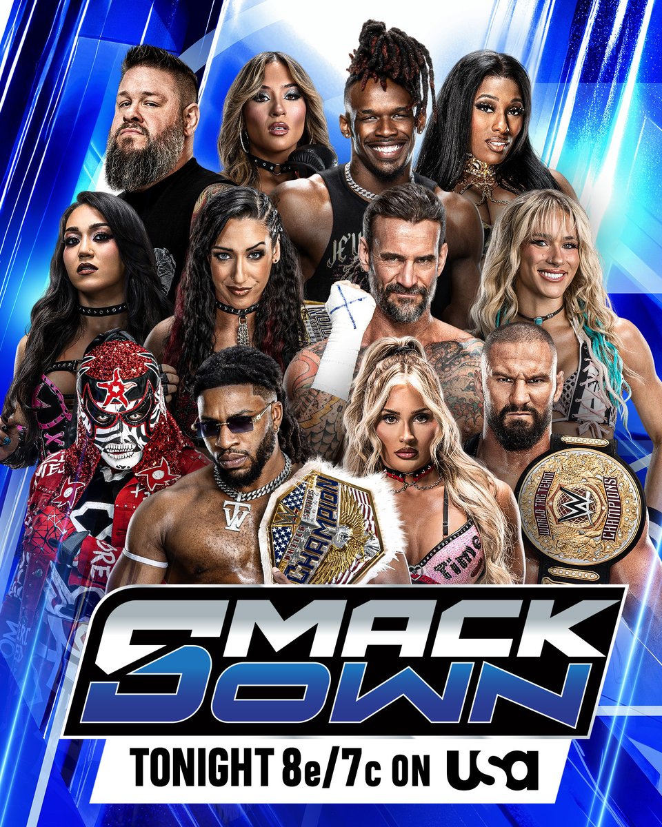 WWE's tweet photo. For the final #SmackDown ahead of #MITB:

ALL Money in the Bank competitors will be under ONE roof 🔥

📍: Lafayette, LA
🎟️: https://t.co/efA1E9o1zI
📺: 8 ET/7 CT on @USANetwork https://t.co/WFyuFnpSEi