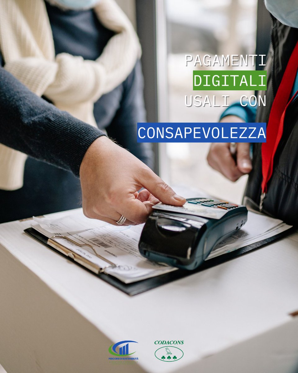 Codacons's tweet photo. Conoscere i pagamenti digitali aiuta a gestire le spese con consapevolezza e sicurezza.

#percorsidisostenibilità

Progetto finanziato dal Ministero del Lavoro e delle Politiche Sociali – Annualità 2024, Fondo art. 72, D.Lgs. 117/2017. https://t.co/Shh3ZFe1B7