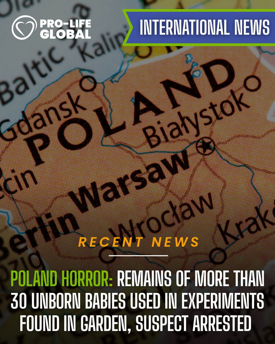ProLifeGlobal's tweet photo. 🚨 HORRIFYING DISCOVERY IN POLAND🔗 Click link below to read the full story below.

#Poland #BreakingNews #WorldNews #CrimeNews #Investigation 

https://t.co/YOQfJfoLHi https://t.co/zMCngDyMci