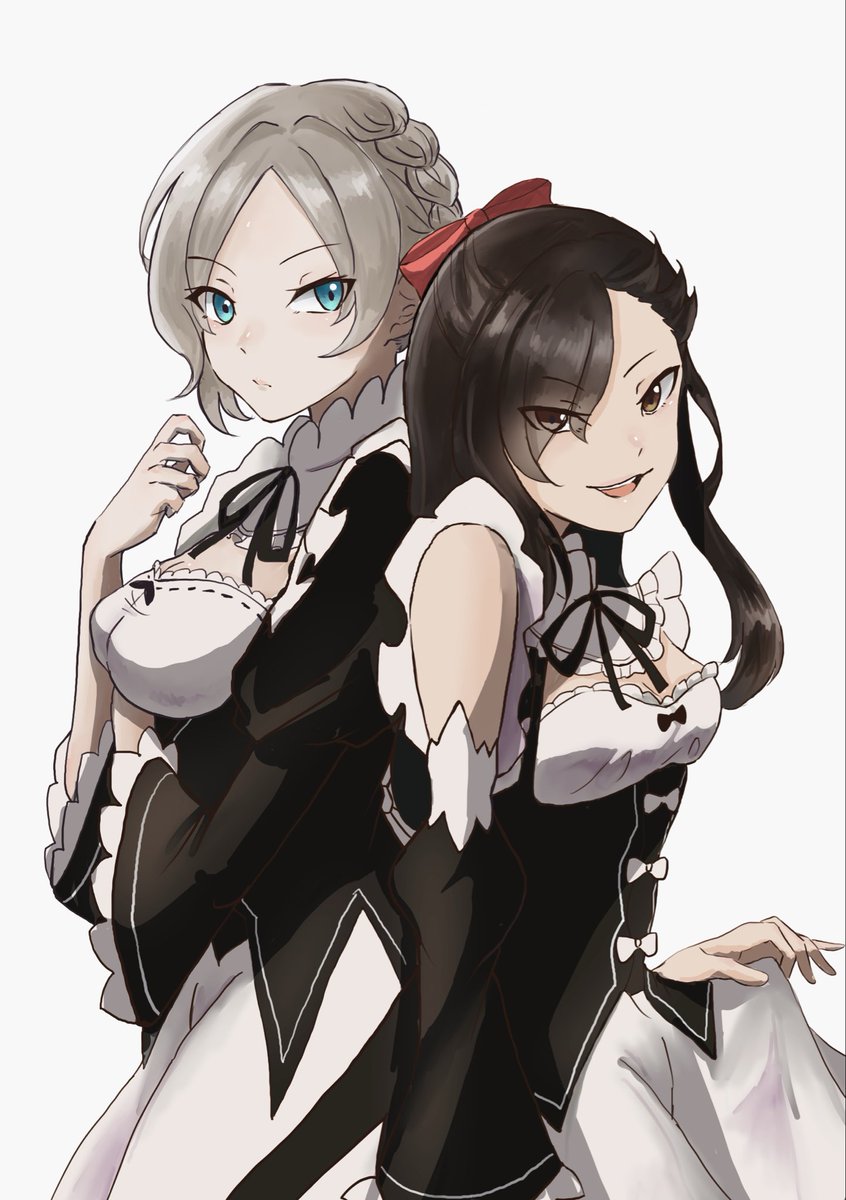 lOyAdhPLCX55701's tweet photo. 女体化 オトスバ？
エミリア陣営で敵に回したくないメイド2人ってことですか！？ https://t.co/5msyH7DiAZ