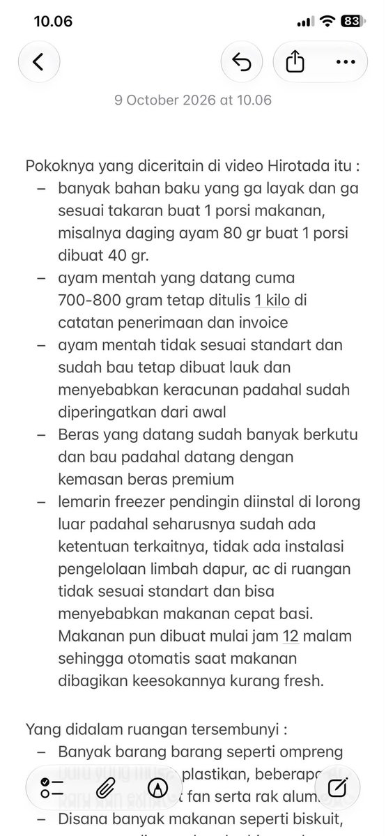HELLORENATAAA's tweet photo. THANKYOUUU BUAT KAKAK NIDYA.VINA YANG UDAH BANTUIN NGERANGKUMIN KONTEN DARI HIROTADA RADIFAN “PINTU TERLARANG DI DAPUR MBG -TC” SEMOGA NASI MU SELALU HANGAT.

Belom juga di nonton udah di takedown aja 🫵🏻🫵🏻

jadi intinya ada relawan ahli gizi yg ngirim cerita kalau pemilik salah satu  dapur MBG terbukti korupsi dengan memangkas anggaran bahan makanan (membeli beras berkutu dan ayam tiren) demi mengumpulkan modal membangun dapur baru. 
Ketika terjadi keracunan massal hingga dapurnya diperiksa, ia justru menyalahkan mistis ("setan") untuk menghindari tanggung jawab. 

Bisa bisanya si setan di kambing hitamkan