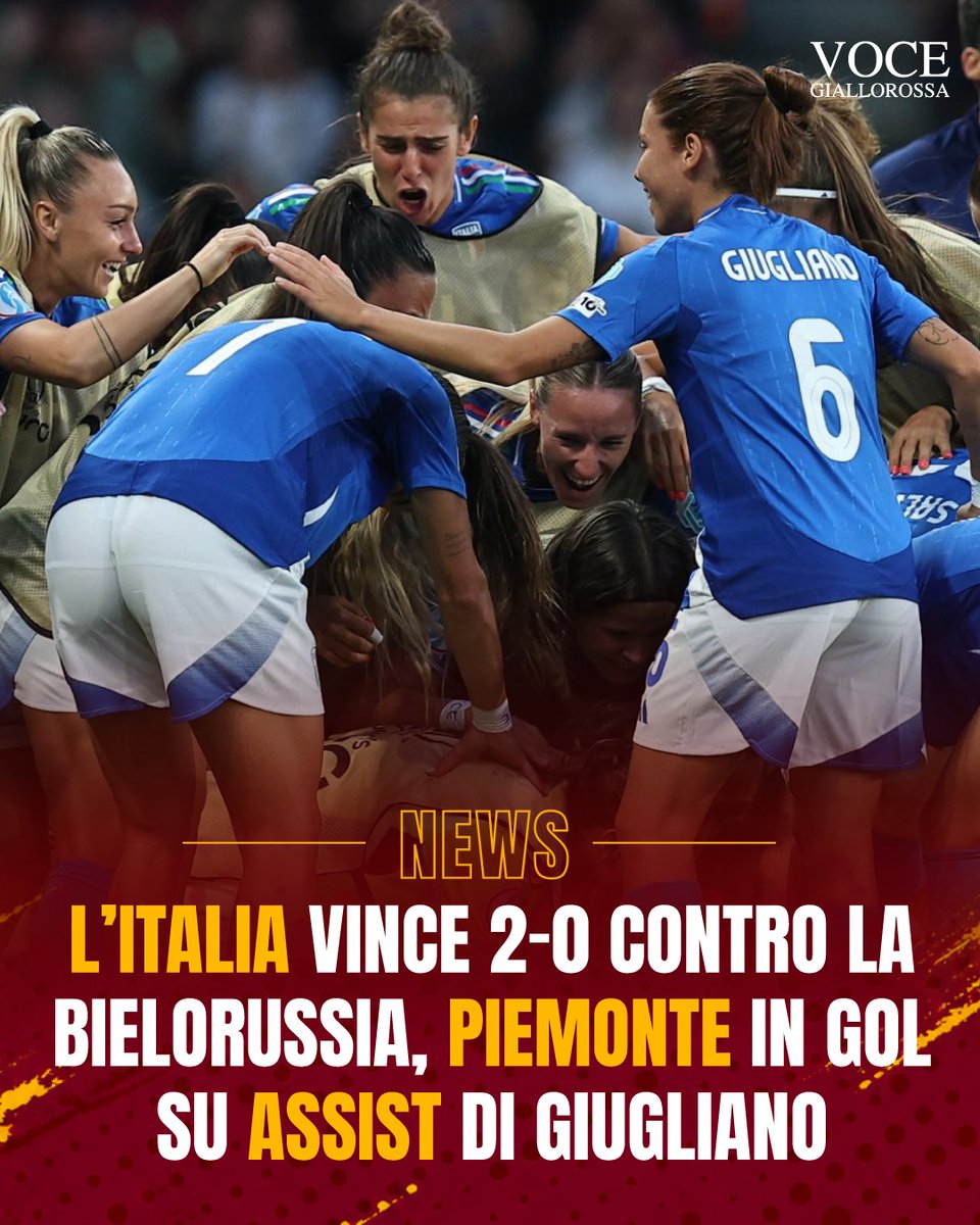 VoceGiallorossa's tweet photo. ๐ฎ๐น Bielorussia-Italia 0-2: Piemonte in gol su assist di Giugliano
#ASRoma
https://t.co/YMZ20xGbO9 https://t.co/rk1VjY0105