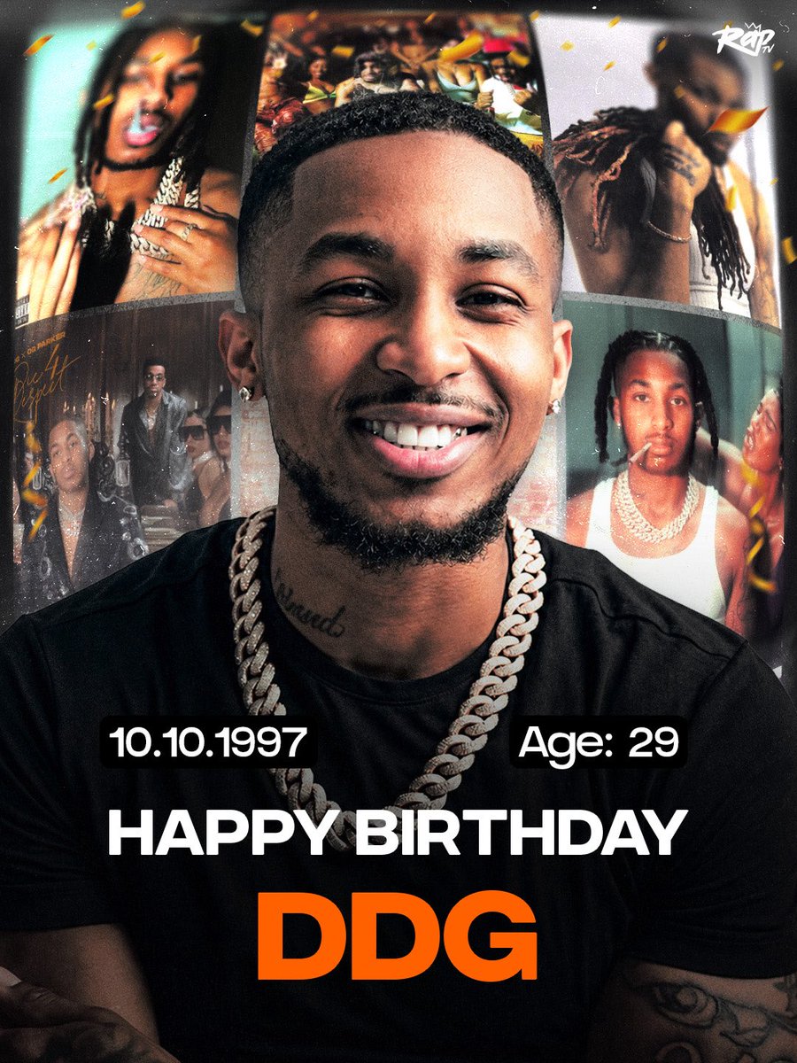 Rap's tweet photo. Happy 29th Birthday to DDG‼️🎉 https://t.co/OiJw8i74cs