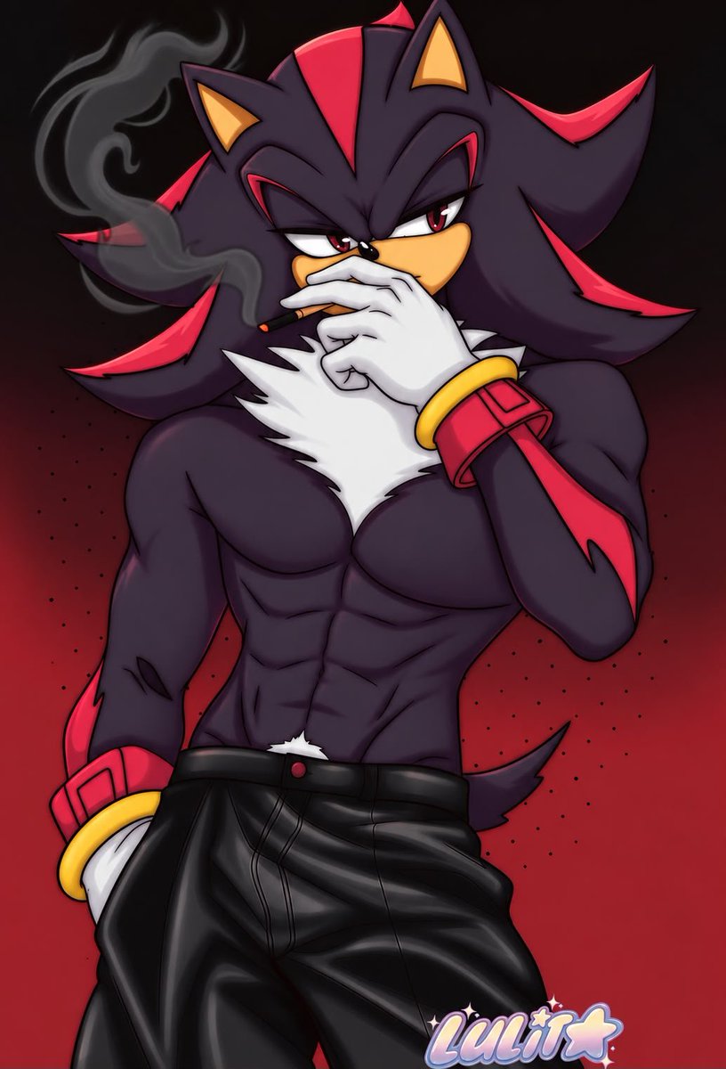 Luann204's tweet photo. I drew Shadow a little too hot… you’re welcome, babes 🔥 https://t.co/rg4APn3PXJ