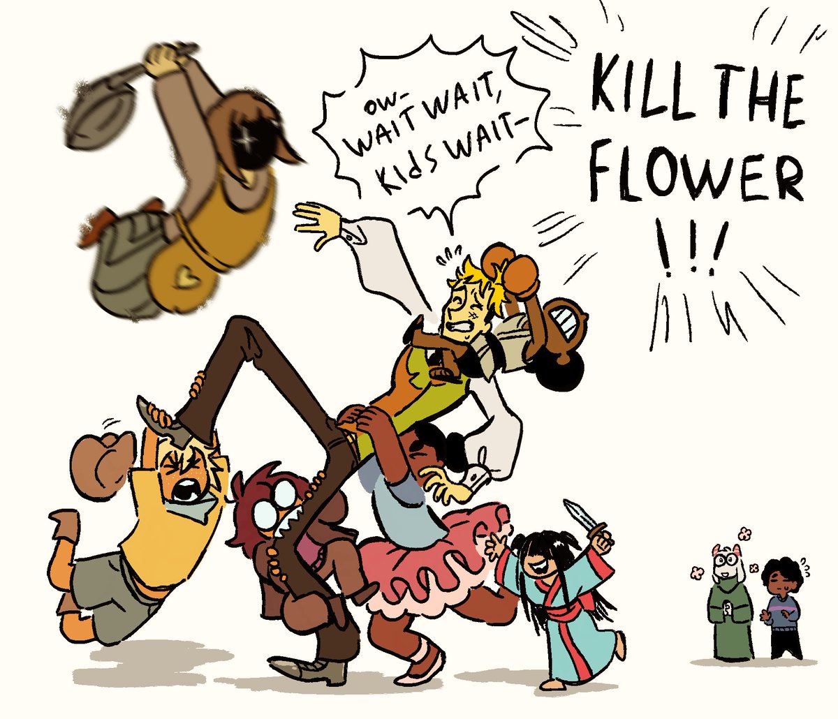 sweetygirl8970's tweet photo. Grown ass man getting jumped by a buncha kids.
#deltarune #undertale https://t.co/ORfYKstuTw