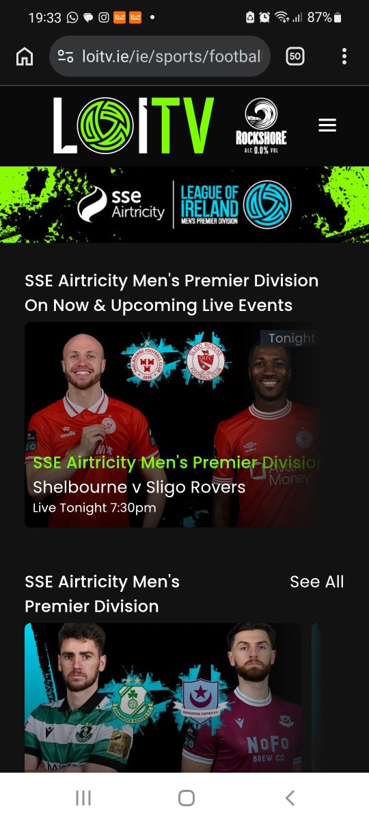 NOONEBOY's tweet photo. @LeagueofIreland And once again LOITV has en ex Rovers player on the match night graphic. https://t.co/47njMoy3eA
